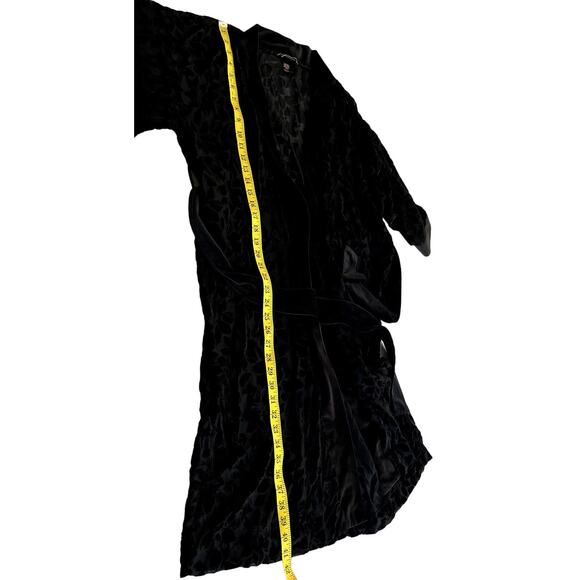 Victoria's Secret Luxury Artisan Robes Women Sz XS / Small Black Velvet Sheer - Picture 13 of 13